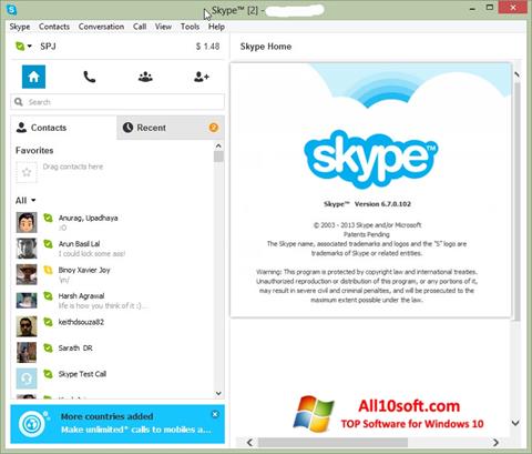 স্ক্রিনশট Skype Setup Full Windows 10