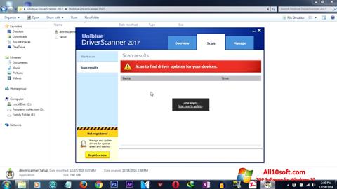 স্ক্রিনশট DriverScanner Windows 10