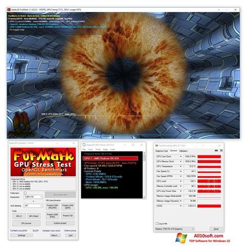 স্ক্রিনশট FurMark Windows 10