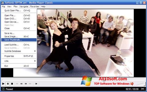 স্ক্রিনশট Media Player Classic Windows 10