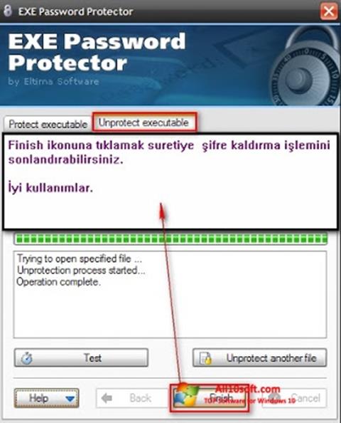 স্ক্রিনশট EXE Password Windows 10