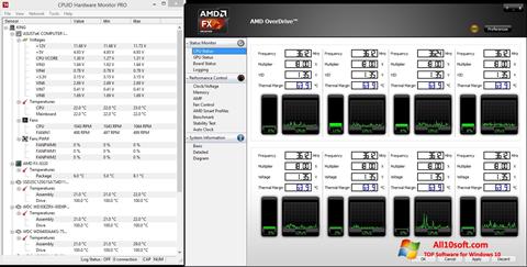 স্ক্রিনশট AMD Overdrive Windows 10
