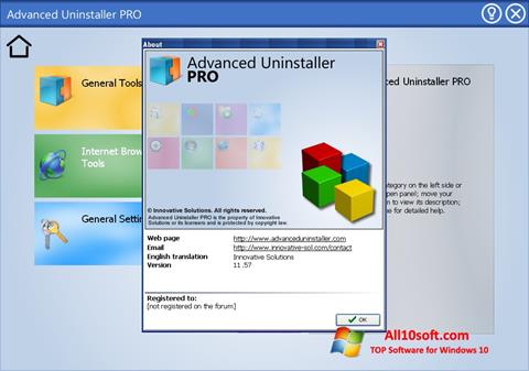 স্ক্রিনশট Advanced Uninstaller PRO Windows 10