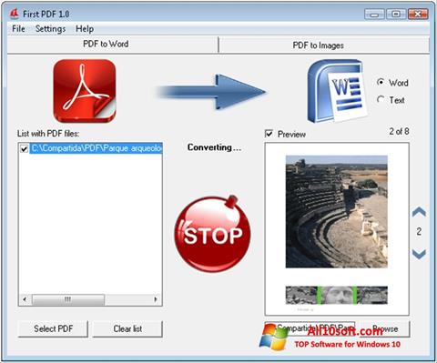 স্ক্রিনশট First PDF Windows 10