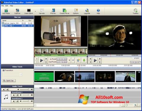 স্ক্রিনশট VideoPad Video Editor Windows 10