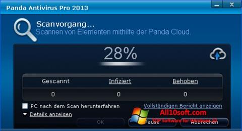 স্ক্রিনশট Panda Antivirus Pro Windows 10