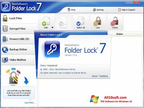 স্ক্রিনশট Folder Lock Windows 10