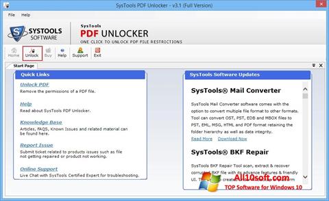 স্ক্রিনশট PDF Unlocker Windows 10
