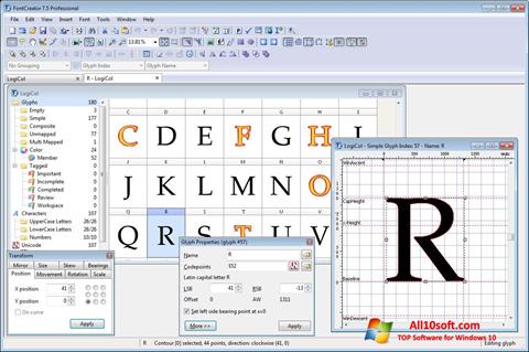 স্ক্রিনশট Font Creator Windows 10