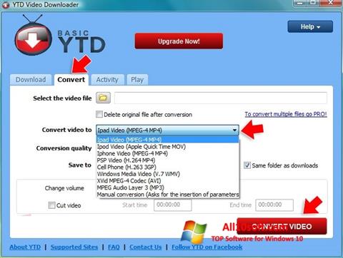 স্ক্রিনশট YTD Video Downloader Windows 10