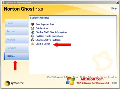 স্ক্রিনশট Norton Ghost Windows 10