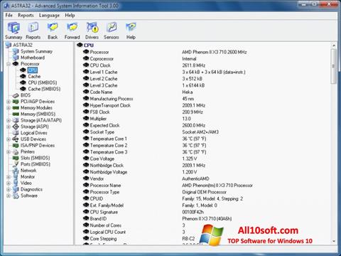 স্ক্রিনশট ASTRA32 Windows 10