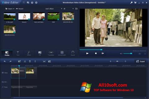 স্ক্রিনশট Wondershare Video Editor Windows 10