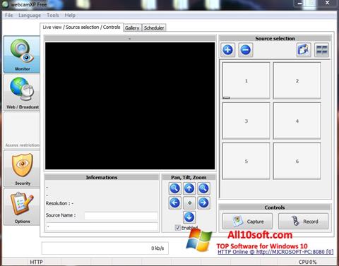 স্ক্রিনশট webcamXP Windows 10