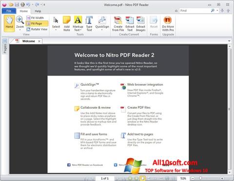 স্ক্রিনশট Nitro PDF Reader Windows 10