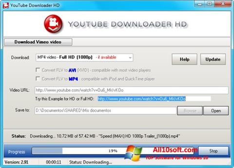 স্ক্রিনশট Youtube Downloader HD Windows 10
