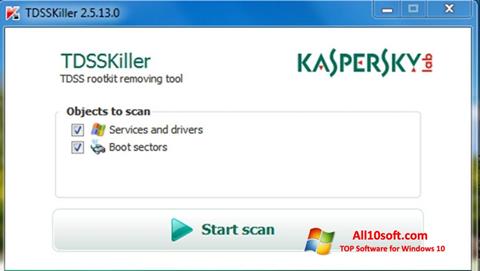 স্ক্রিনশট Kaspersky TDSSKiller Windows 10