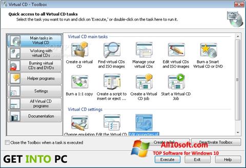 স্ক্রিনশট Virtual CD Windows 10