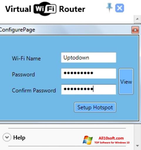 স্ক্রিনশট Virtual WiFi Router Windows 10
