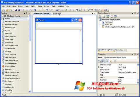 স্ক্রিনশট Microsoft Visual Basic Windows 10
