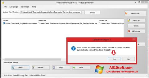 স্ক্রিনশট Free File Unlocker Windows 10