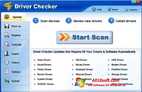 স্ক্রিনশট Driver Checker Windows 10