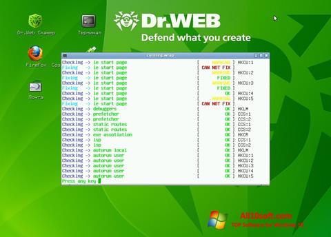 স্ক্রিনশট Dr.Web LiveCD Windows 10