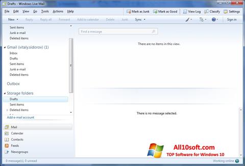 স্ক্রিনশট Windows Live Mail Windows 10