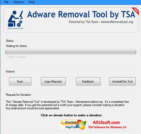 স্ক্রিনশট Adware Removal Tool Windows 10