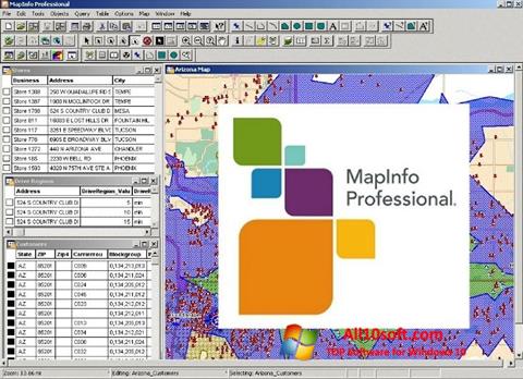 স্ক্রিনশট MapInfo Professional Windows 10
