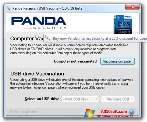 স্ক্রিনশট Panda USB Vaccine Windows 10