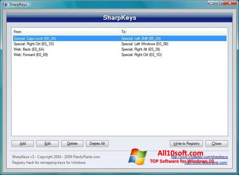 স্ক্রিনশট SharpKeys Windows 10