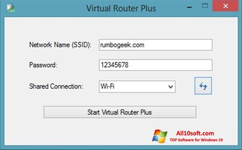 স্ক্রিনশট Virtual Router Plus Windows 10